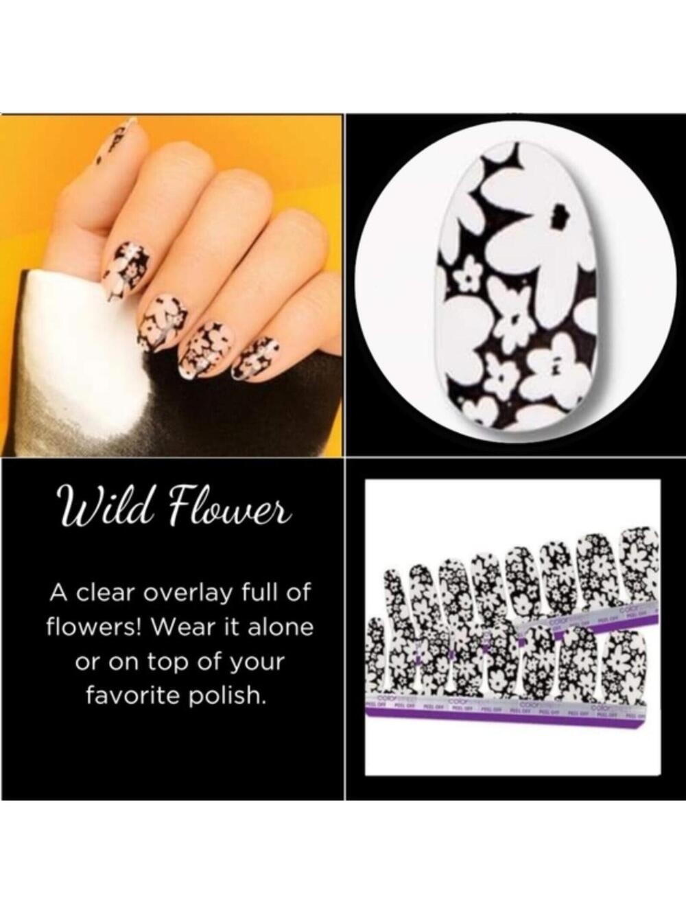 Color Street WILD FLOWER Nail Polish Strips